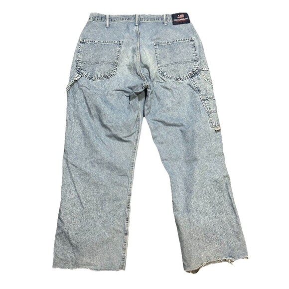 Vintage Polo Jeans Co. Ralph Lauren Men‎ Blue Carpenter Denim Jeans Baggy 31x28 - Picture 6 of 8